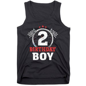 Birthday  2 Two Race Car 2nd Birthday Racing Car Driver Tank Top