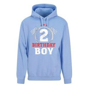 Birthday  2 Two Race Car 2nd Birthday Racing Car Driver Unisex Surf Hoodie