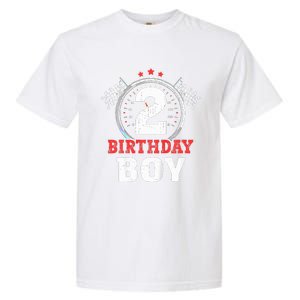 Birthday  2 Two Race Car 2nd Birthday Racing Car Driver Garment-Dyed Heavyweight T-Shirt