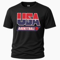 Basketball 2024 Usa Patriotic Sports Lover American B Ball Cooling Performance Crew T-Shirt