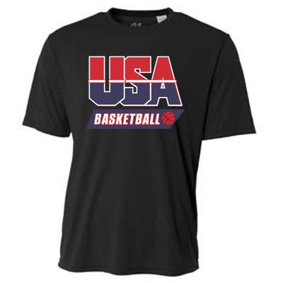 Basketball 2024 Usa Patriotic Sports Lover American B Ball Cooling Performance Crew T-Shirt