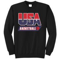 Basketball 2024 Usa Patriotic Sports Lover American B Ball Sweatshirt