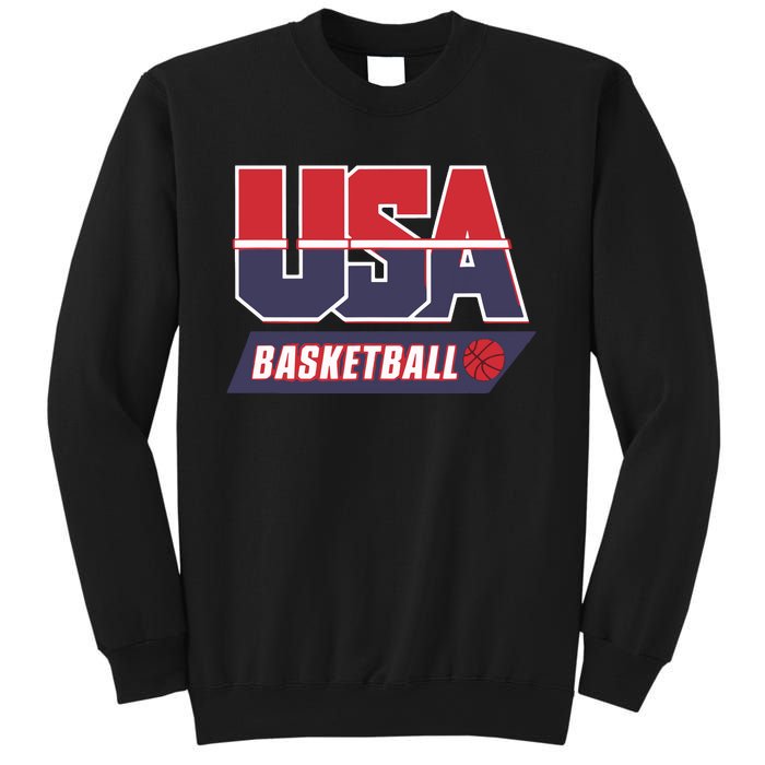 Basketball 2024 Usa Patriotic Sports Lover American B Ball Sweatshirt