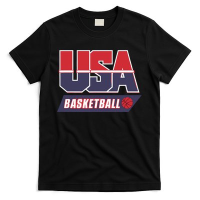 Basketball 2024 Usa Patriotic Sports Lover American B Ball T-Shirt