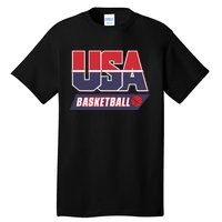 Basketball 2024 Usa Patriotic Sports Lover American B Ball Tall T-Shirt