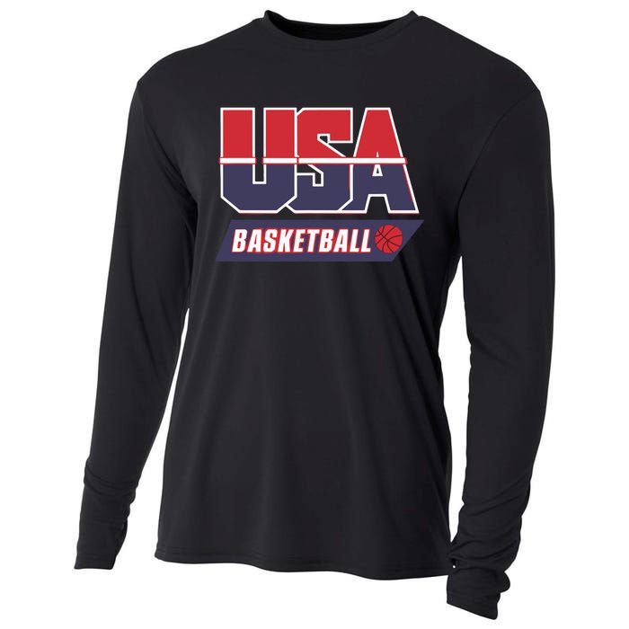 Basketball 2024 Usa Patriotic Sports Lover American B Ball Cooling Performance Long Sleeve Crew