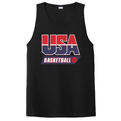 Basketball 2024 Usa Patriotic Sports Lover American B Ball PosiCharge Competitor Tank