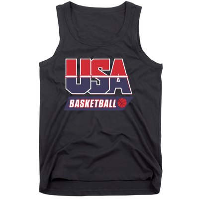 Basketball 2024 Usa Patriotic Sports Lover American B Ball Tank Top