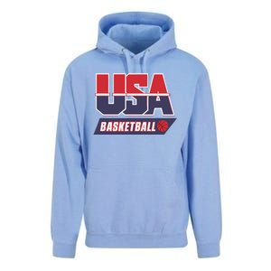 Basketball 2024 Usa Patriotic Sports Lover American B Ball Unisex Surf Hoodie