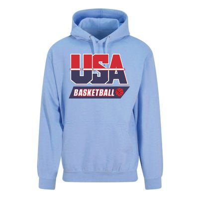 Basketball 2024 Usa Patriotic Sports Lover American B Ball Unisex Surf Hoodie