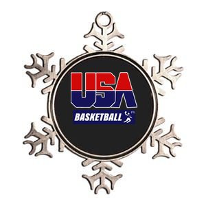 Basketball 2024 Usa Metallic Star Ornament