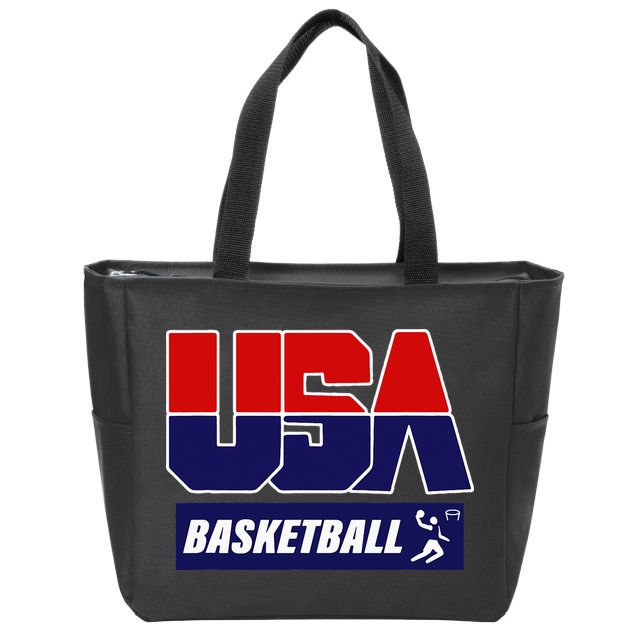Basketball 2024 Usa Zip Tote Bag