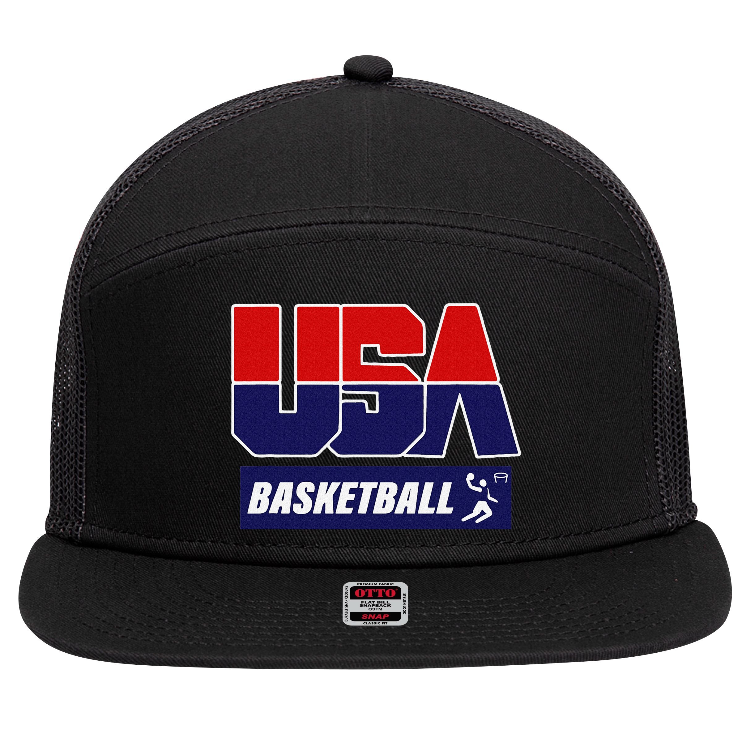 Basketball 2021 Usa 7 Panel Mesh Trucker Snapback Hat