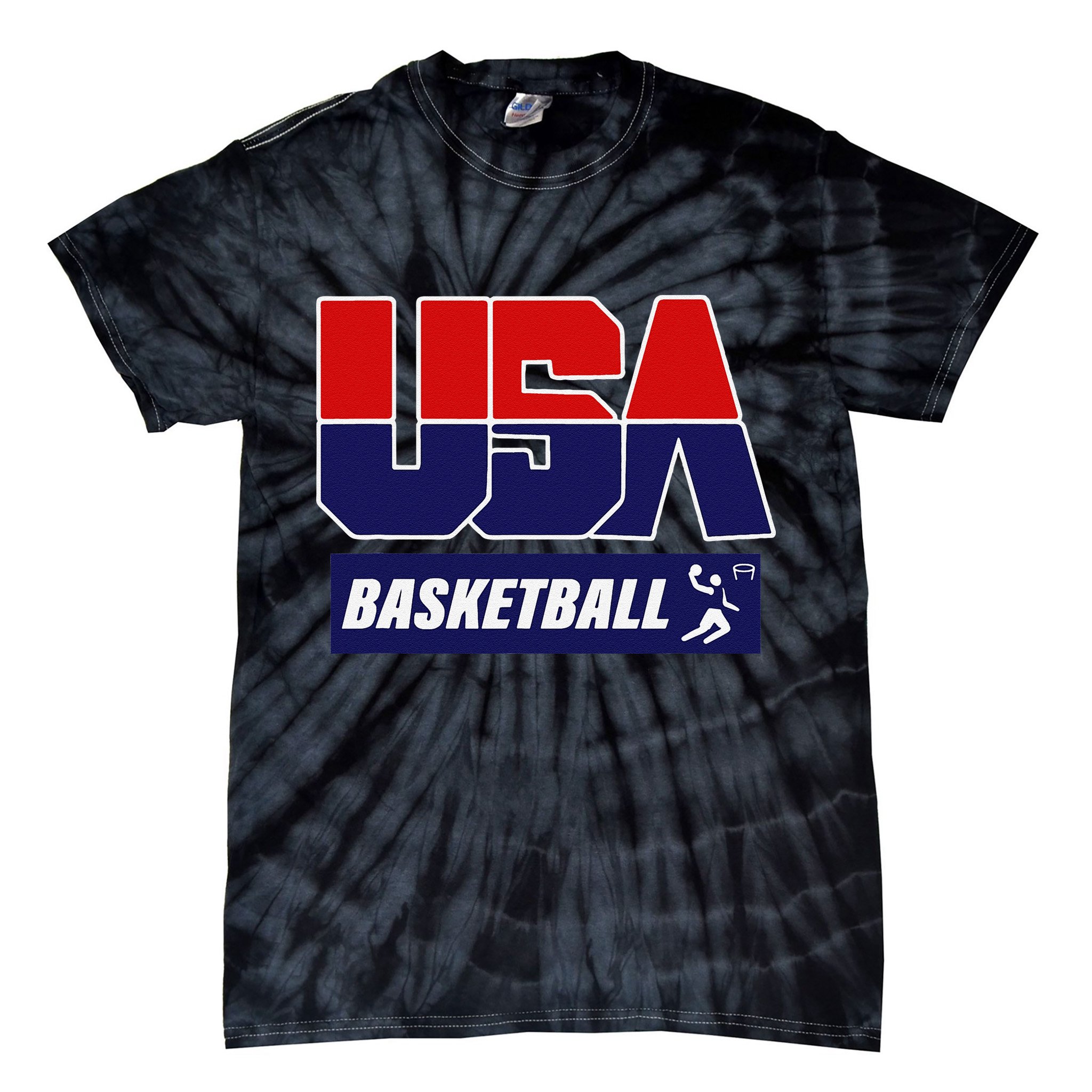 Basketball 2021 Usa Tie-Dye T-Shirt