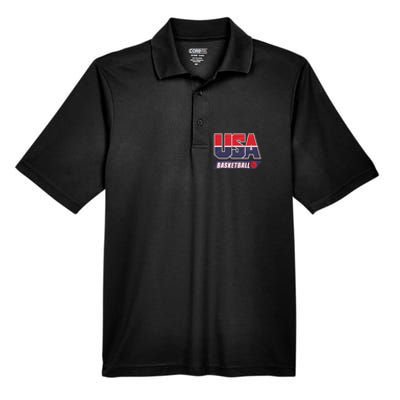 Basketball 2024 Usa Patriotic Sports Lover American B Ball Men's Origin Performance Pique Polo