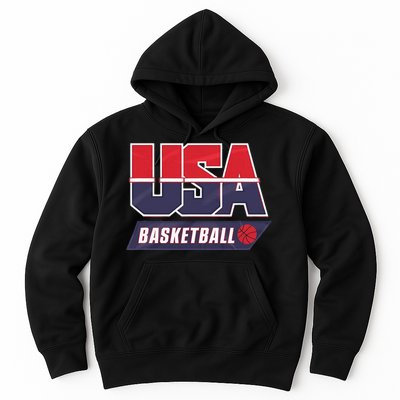 Basketball 2024 Usa Patriotic Sports Lover American B Ball Hoodie