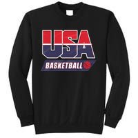 Basketball 2024 Usa Patriotic Sports Lover American B Ball Sweatshirt