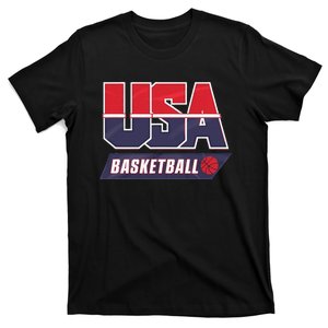 Basketball 2024 Usa Patriotic Sports Lover American B Ball T-Shirt