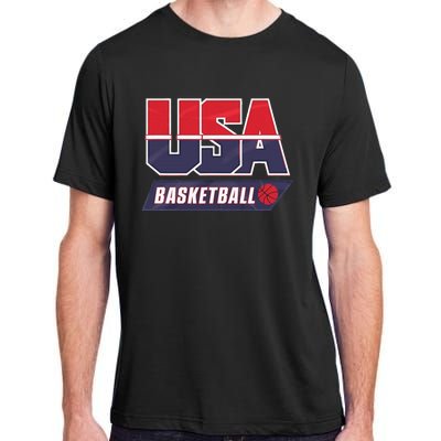 Basketball 2024 Usa Patriotic Sports Lover American B Ball Adult ChromaSoft Performance T-Shirt