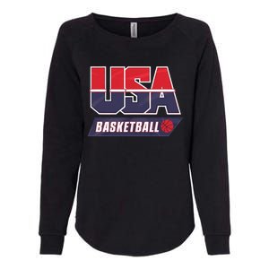 Basketball 2024 Usa Patriotic Sports Lover American B Ball Womens California Wash Sweatshirt