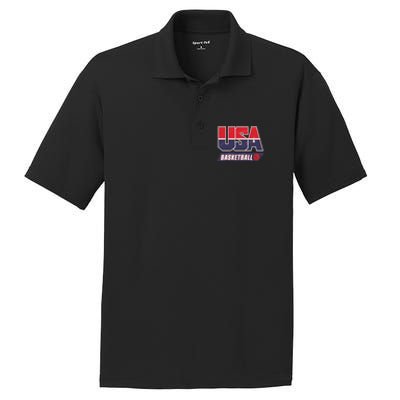 Basketball 2024 Usa Patriotic Sports Lover American B Ball PosiCharge RacerMesh Polo