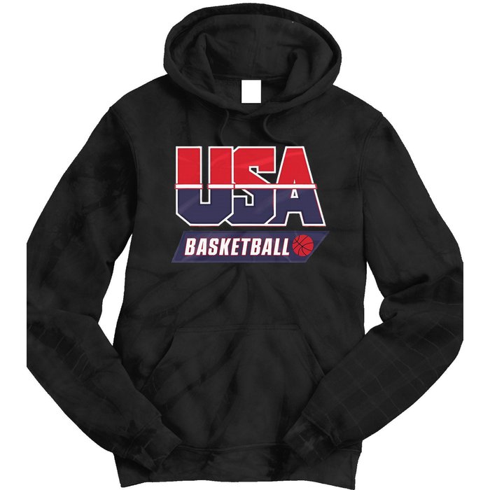 Basketball 2024 Usa Patriotic Sports Lover American B Ball Tie Dye Hoodie