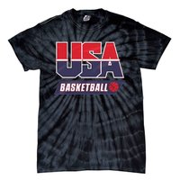 Basketball 2024 Usa Patriotic Sports Lover American B Ball Tie-Dye T-Shirt