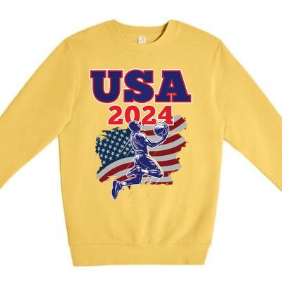 Basketball 2024 Vintage Usa Premium Crewneck Sweatshirt