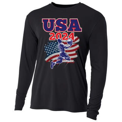 Basketball 2024 Vintage Usa Cooling Performance Long Sleeve Crew