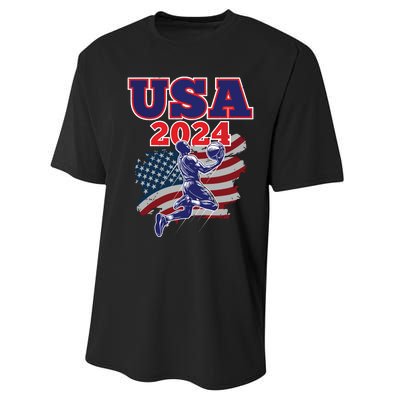 Basketball 2024 Vintage Usa Performance Sprint T-Shirt