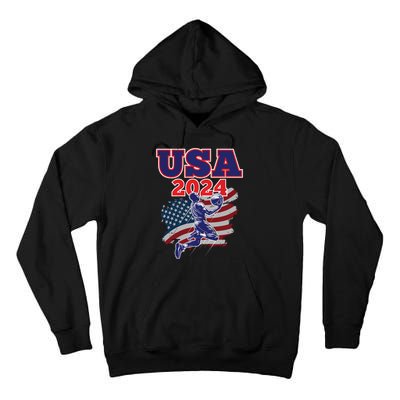 Basketball 2024 Vintage Usa Tall Hoodie