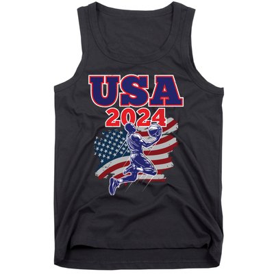 Basketball 2024 Vintage Usa Tank Top