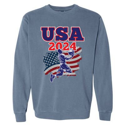 Basketball 2024 Vintage Usa Garment-Dyed Sweatshirt