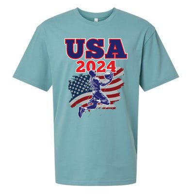 Basketball 2024 Vintage Usa Sueded Cloud Jersey T-Shirt