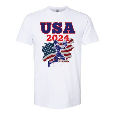 Basketball 2024 Vintage Usa Softstyle CVC T-Shirt