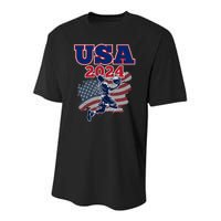 Basketball 2024 Vintage Usa Youth Performance Sprint T-Shirt