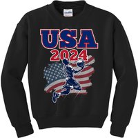 Basketball 2024 Vintage Usa Kids Sweatshirt