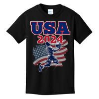 Basketball 2024 Vintage Usa Kids T-Shirt