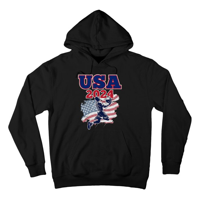 Basketball 2024 Vintage Usa Hoodie