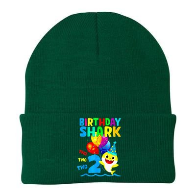 Birthday 2 Years Old Cute Shark 2nd Gift Family Knit Cap Winter Beanie