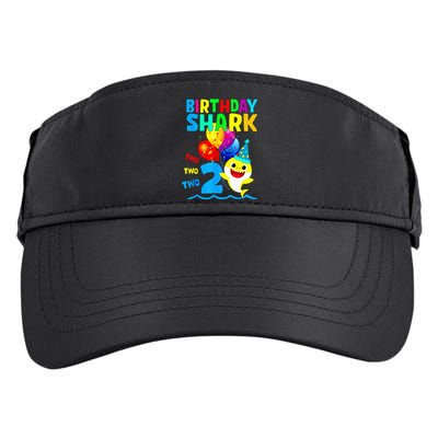 Birthday 2 Years Old Cute Shark 2nd Gift Family Adult Drive Performance Visor