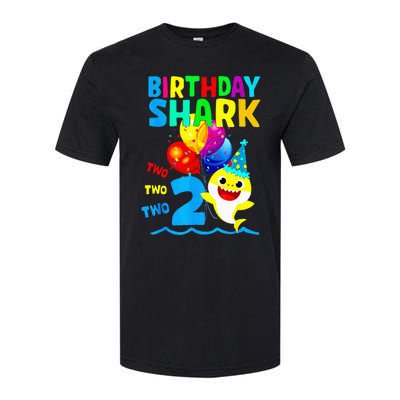 Birthday 2 Years Old Cute Shark 2nd Gift Family Softstyle® CVC T-Shirt