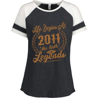 Birthday 365 2011 The Birth Of Legendary Birthday Gift Great Gift Enza Ladies Jersey Colorblock Tee