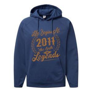 Birthday 365 2011 The Birth Of Legendary Birthday Gift Great Gift Performance Fleece Hoodie