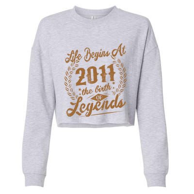 Birthday 365 2011 The Birth Of Legendary Birthday Gift Great Gift Cropped Pullover Crew