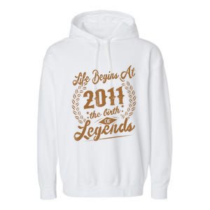 Birthday 365 2011 The Birth Of Legendary Birthday Gift Great Gift Garment-Dyed Fleece Hoodie