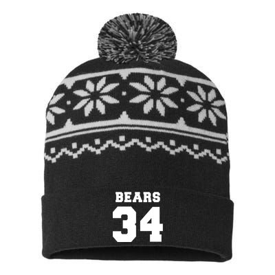 Bears 34 USA-Made Snowflake Beanie