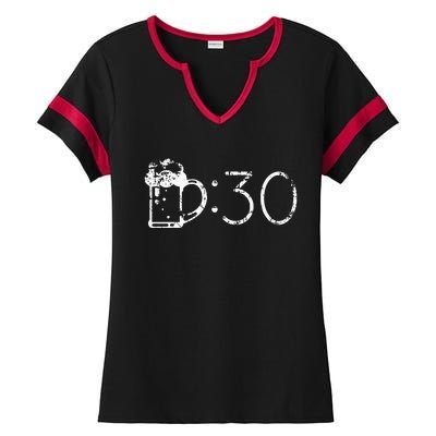 Beer 30 Funny For Beer Drinkers Ladies Halftime Notch Neck Tee