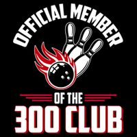 Bowling 300 Great Gift 300 Club Member Funny Bowler Gift Flatbill Hat
