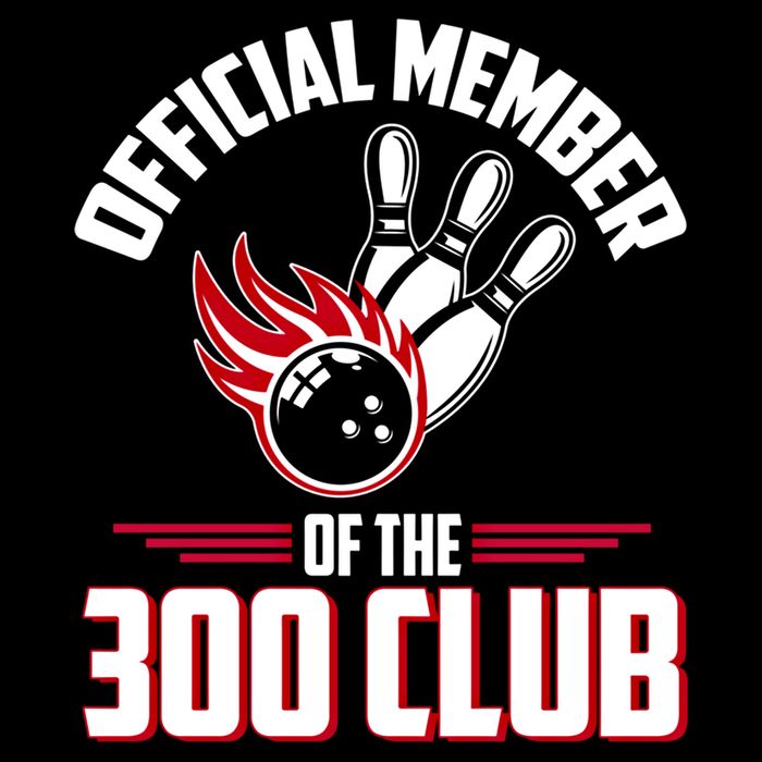 Bowling 300 Great Gift 300 Club Member Funny Bowler Gift Flatbill Hat